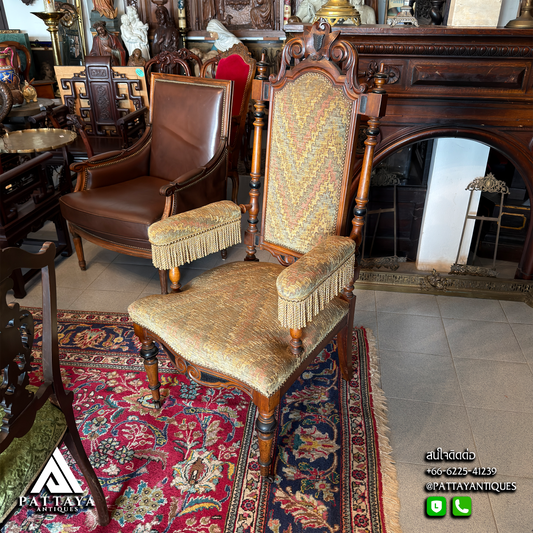 19th Century Walnut Victorian Style Armchair