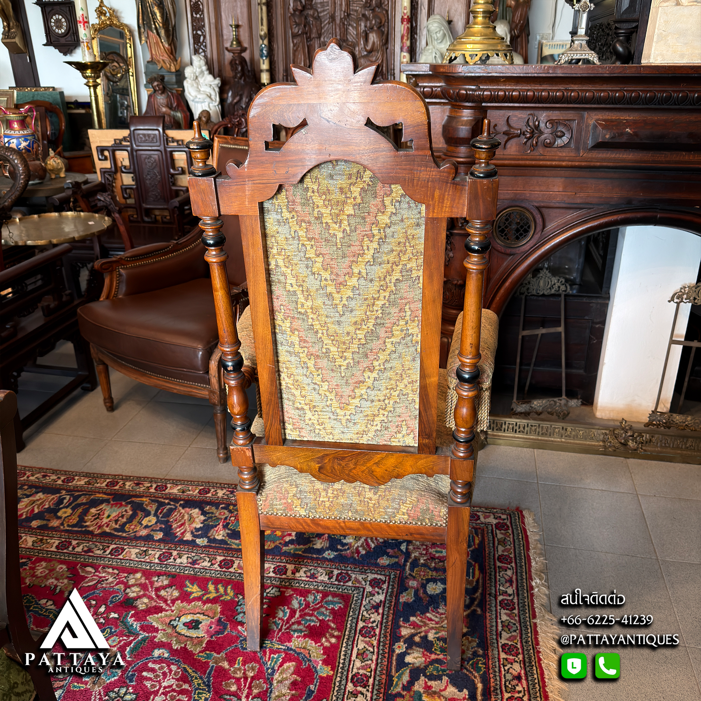 19th Century Walnut Victorian Style Armchair