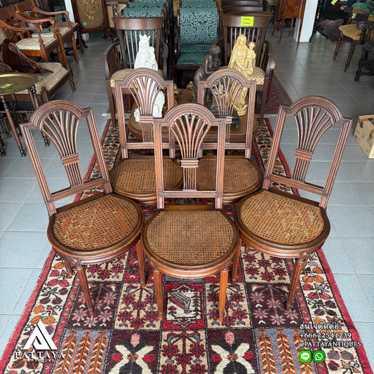 19th Century Louis XVI style Caned dining chairs