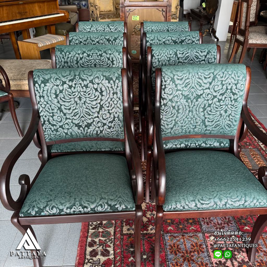Set of 8 Mahogany Regency Armchairs