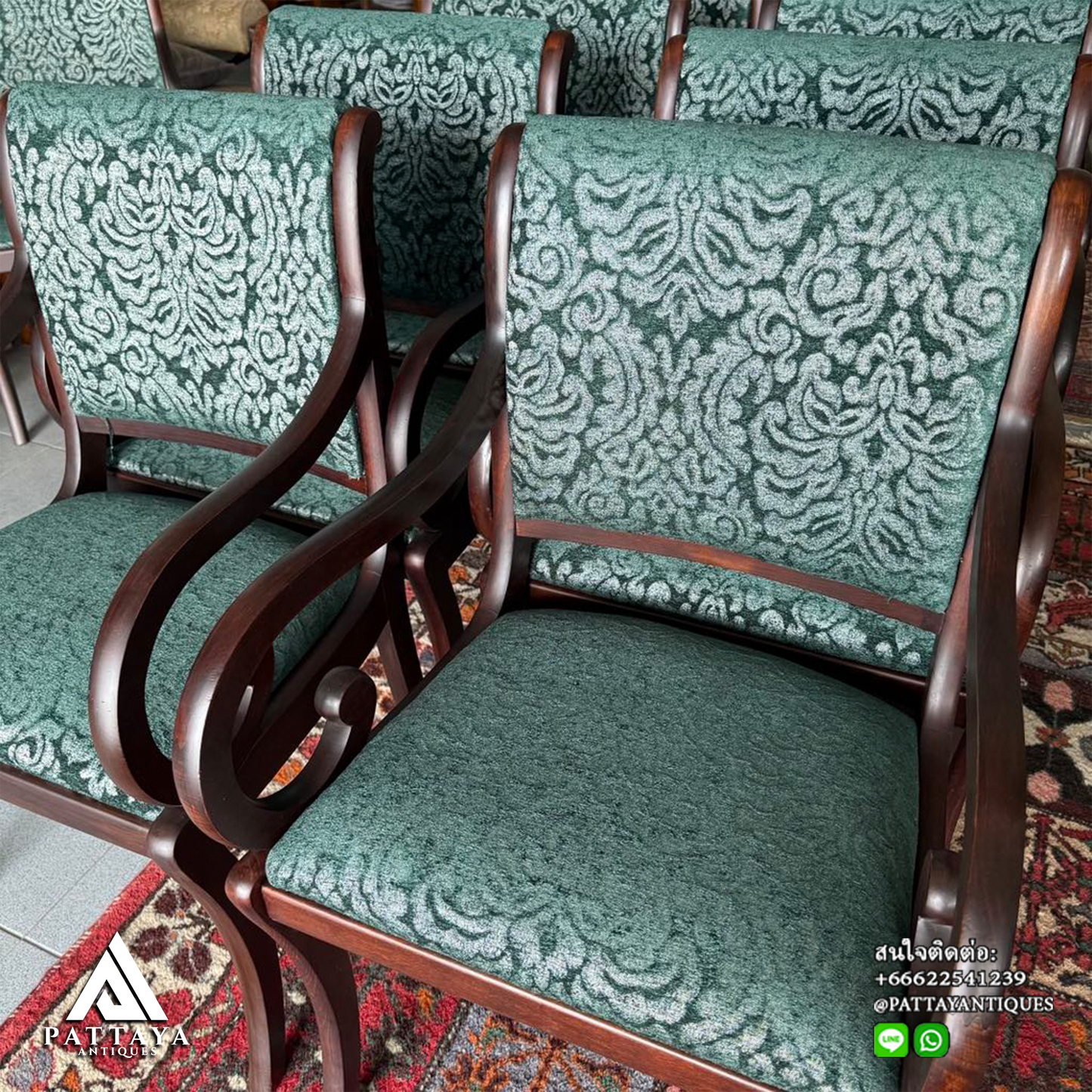 Set of 8 Mahogany Regency Armchairs