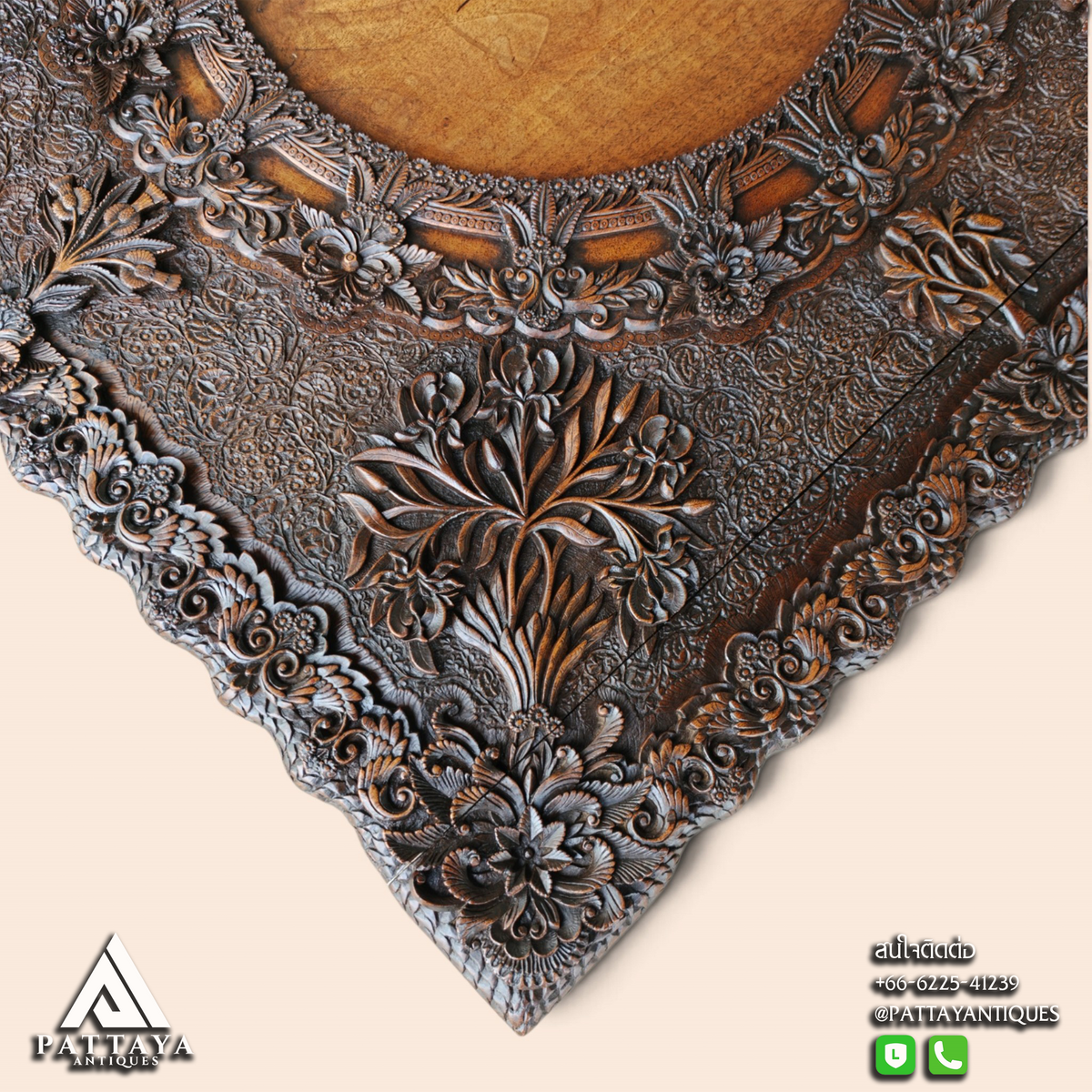 Intricately Carved Anglo-Indian Coffee Table
