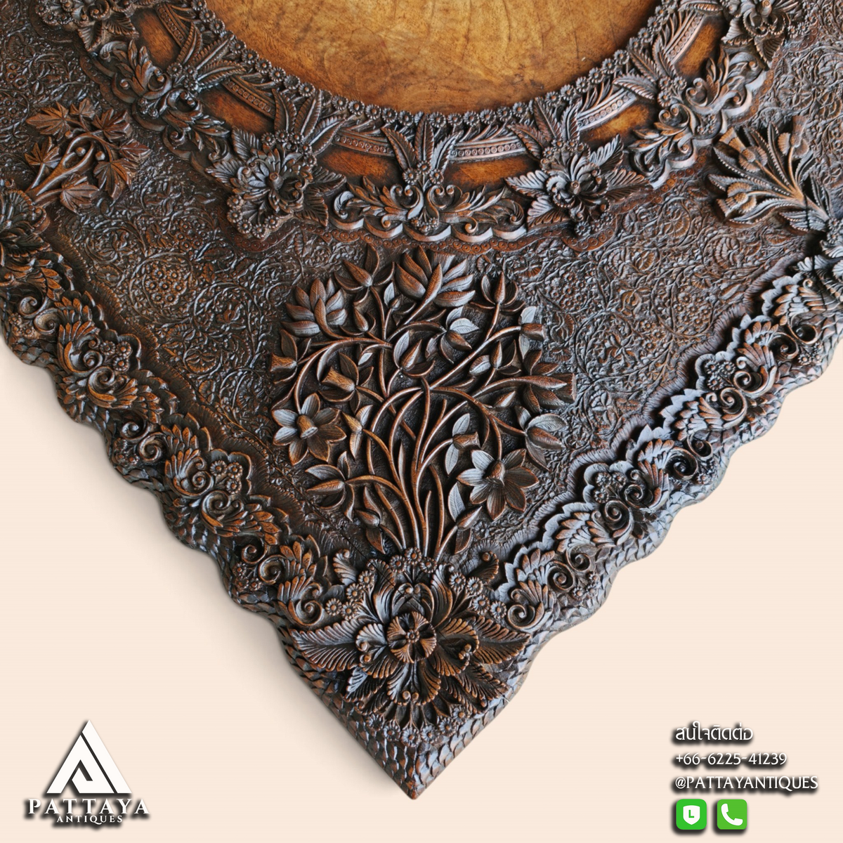 Intricately Carved Anglo-Indian Coffee Table