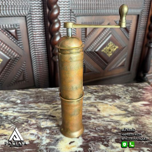 Antique Brass Turkish Coffee Grinder