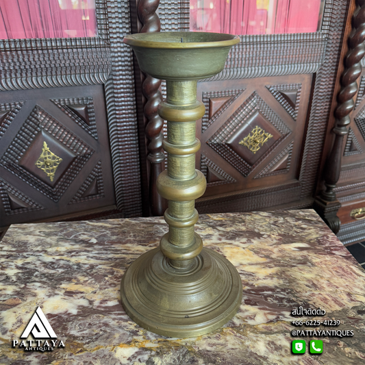 Heavy Antique Bronze Candlestick