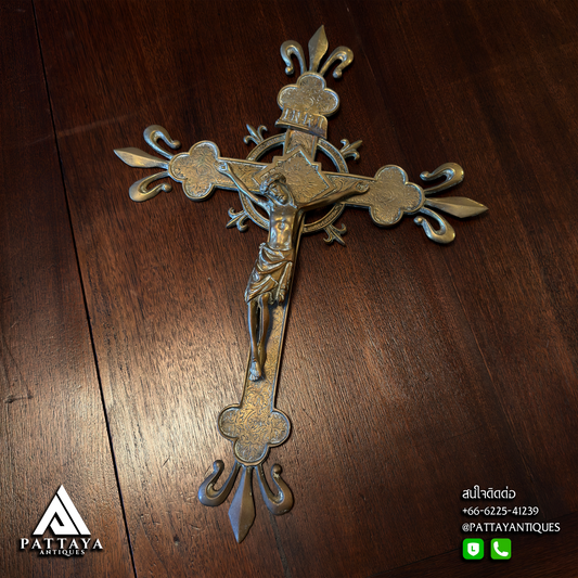 Antique Bronze Wall Crucifix
