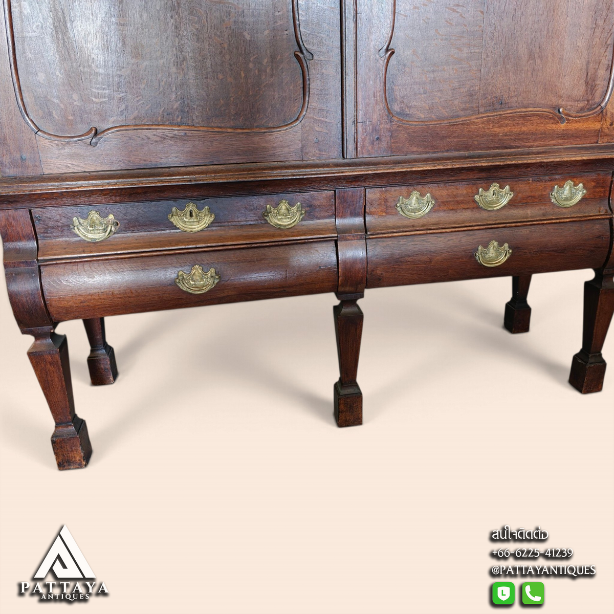 18th Century Dutch Oak Linen Cabinet