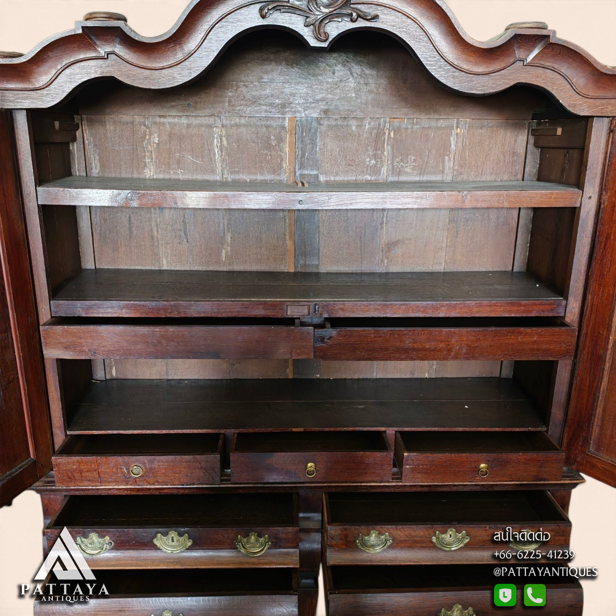 18th Century Dutch Oak Linen Cabinet