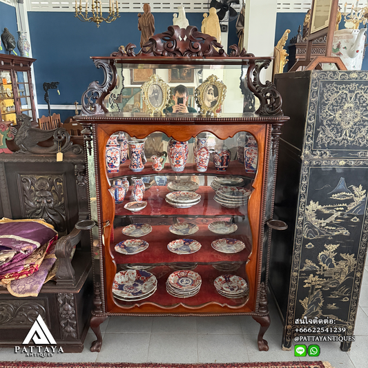 Antique Dutch Willem III display cabinet
