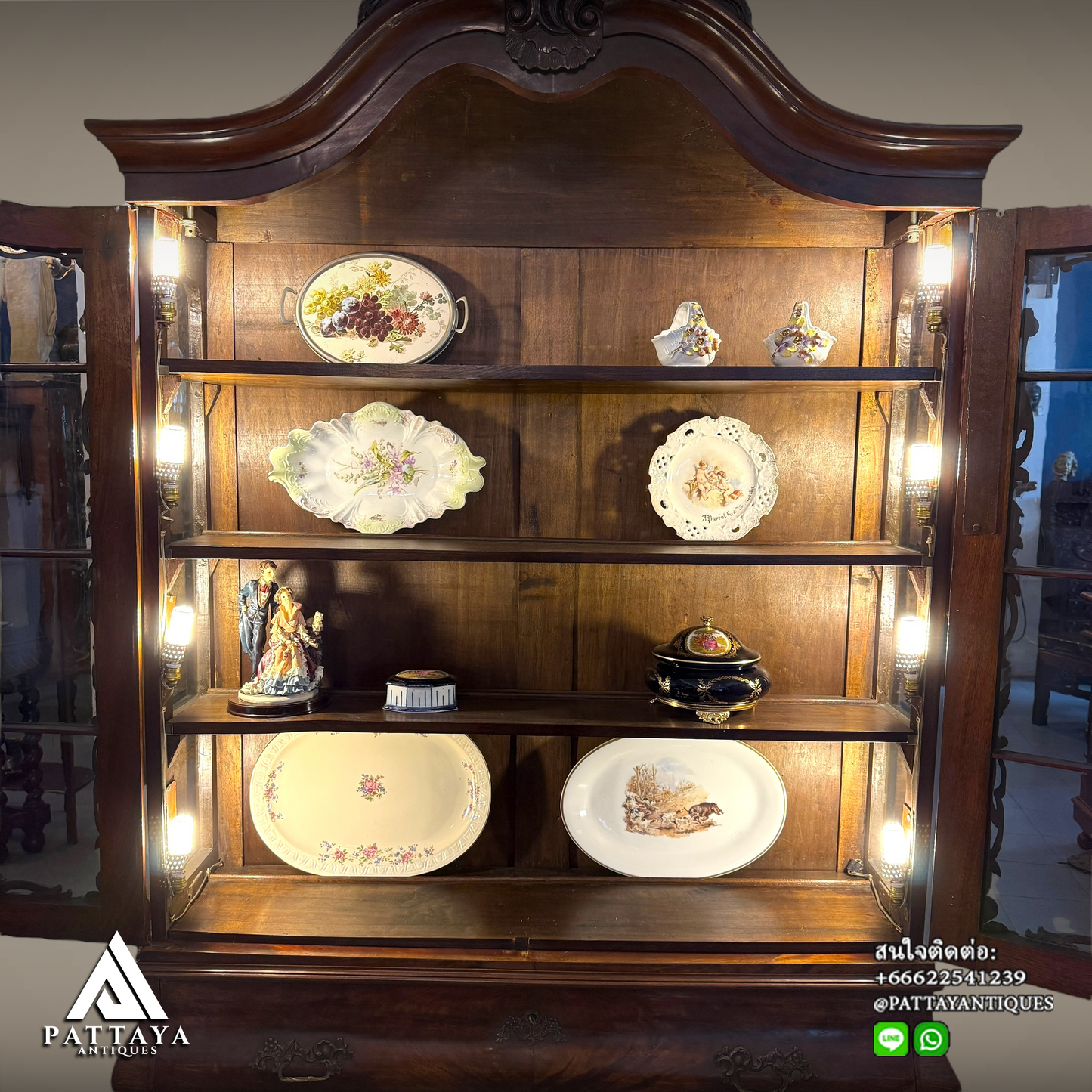 Antique Dutch display cabinet
