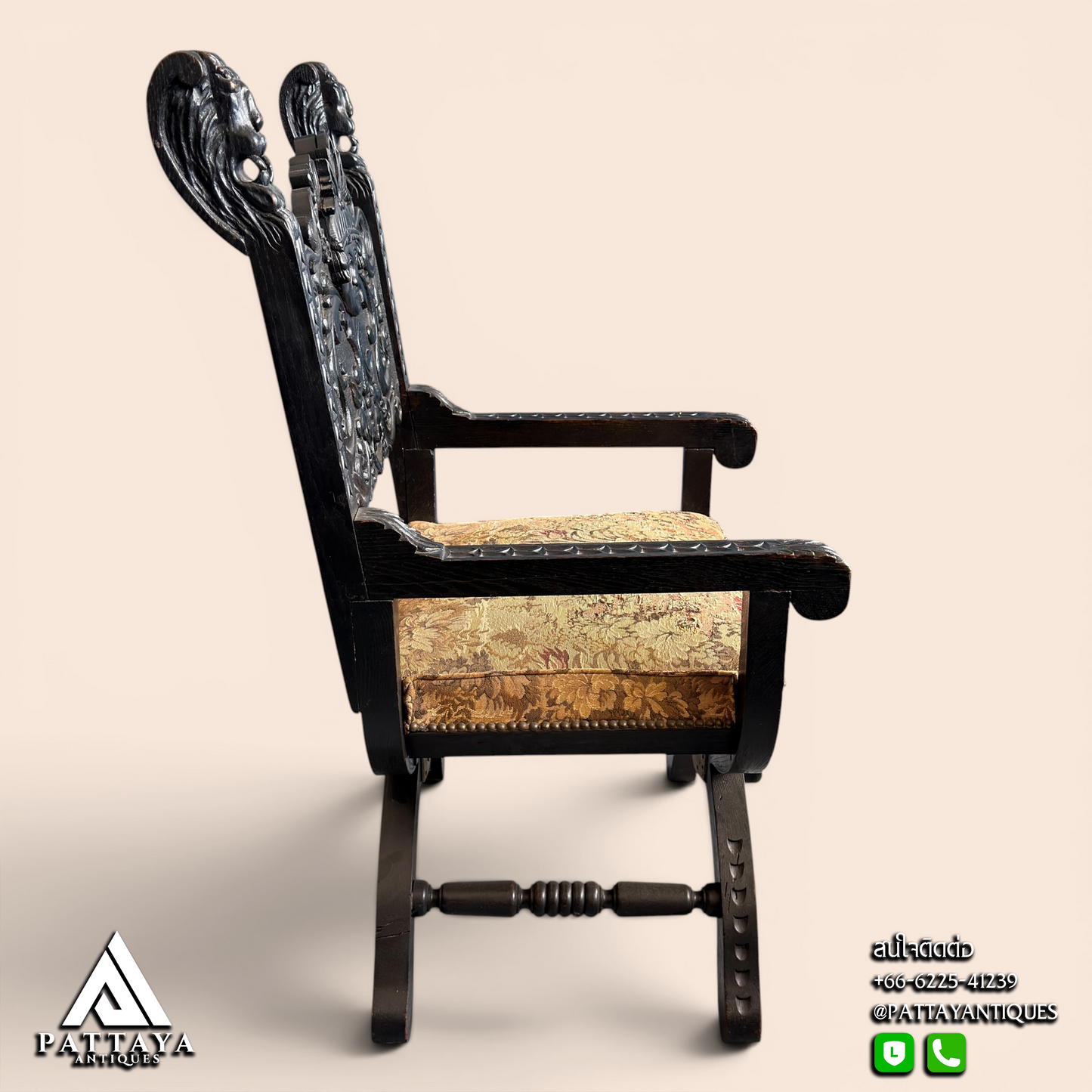 Antique Ebony Dagobert Chair