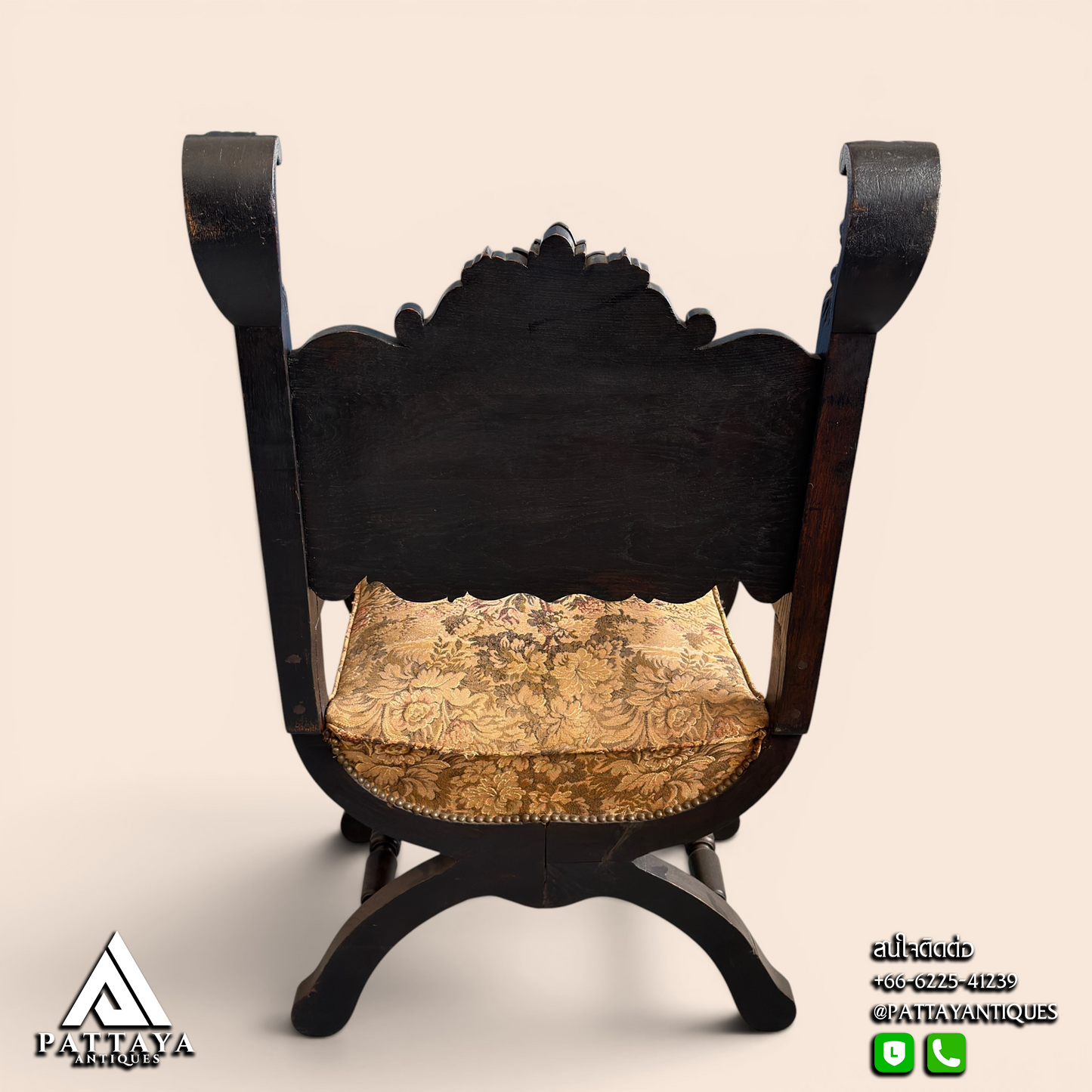 Antique Ebony Dagobert Chair