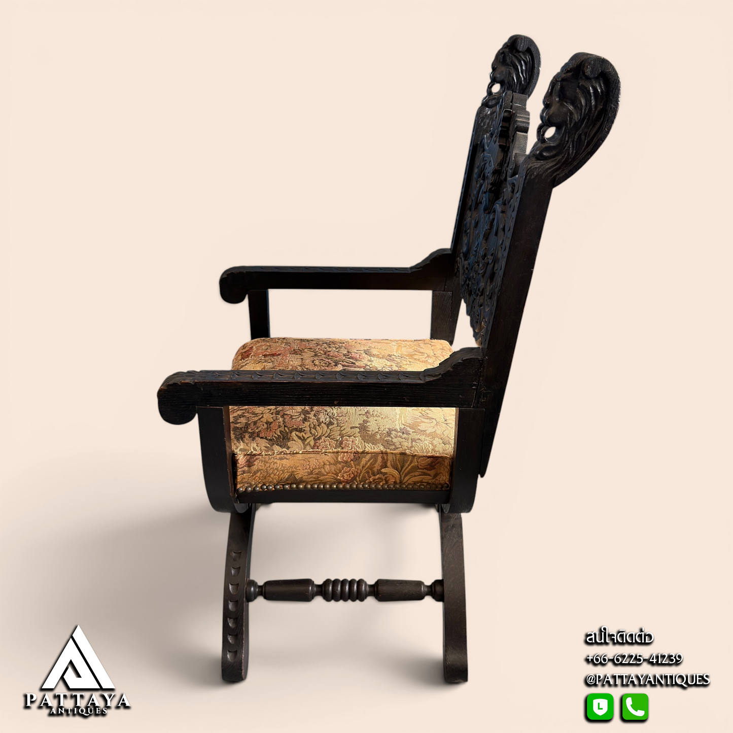 Antique Ebony Dagobert Chair