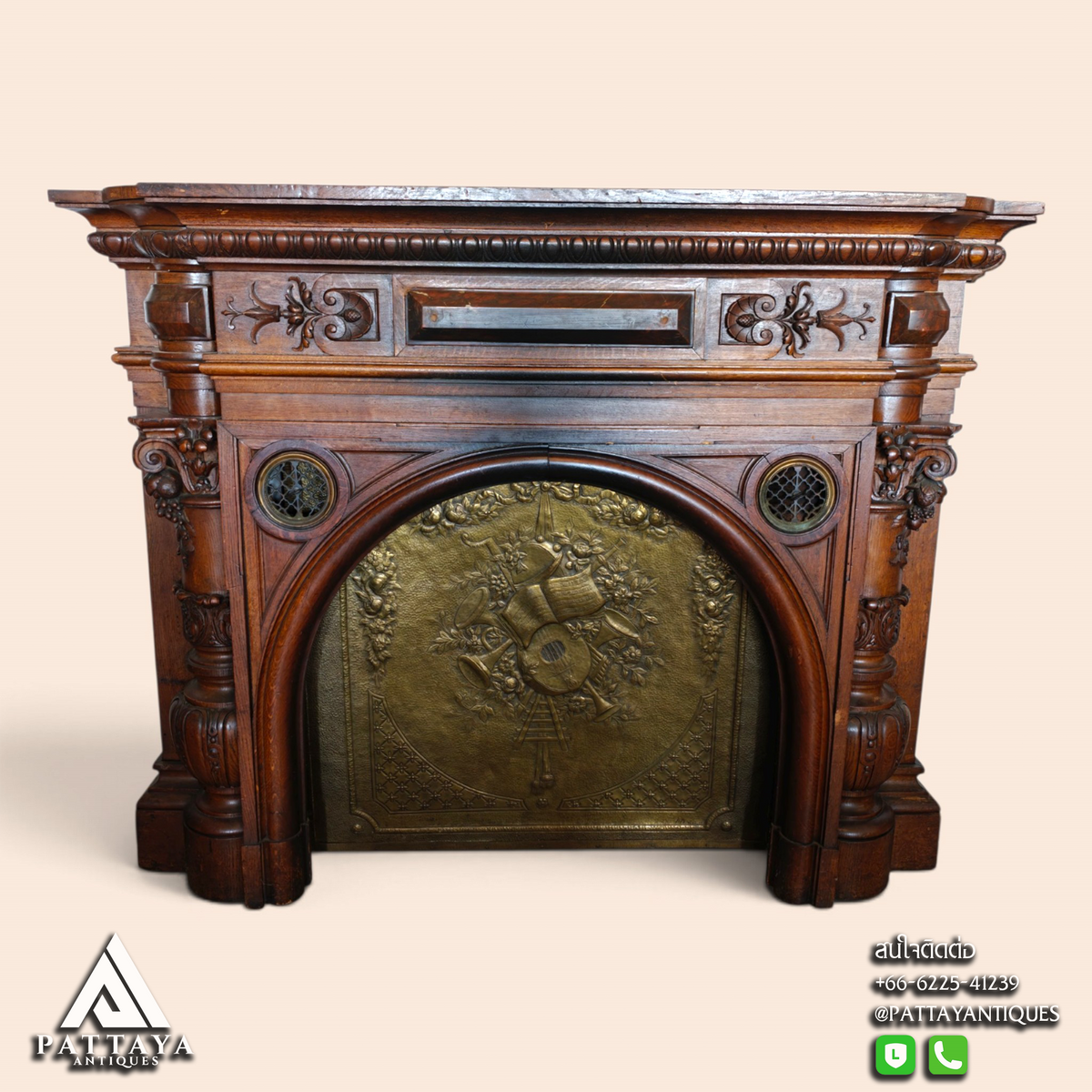 Antique Victorian Fireplace Mantel