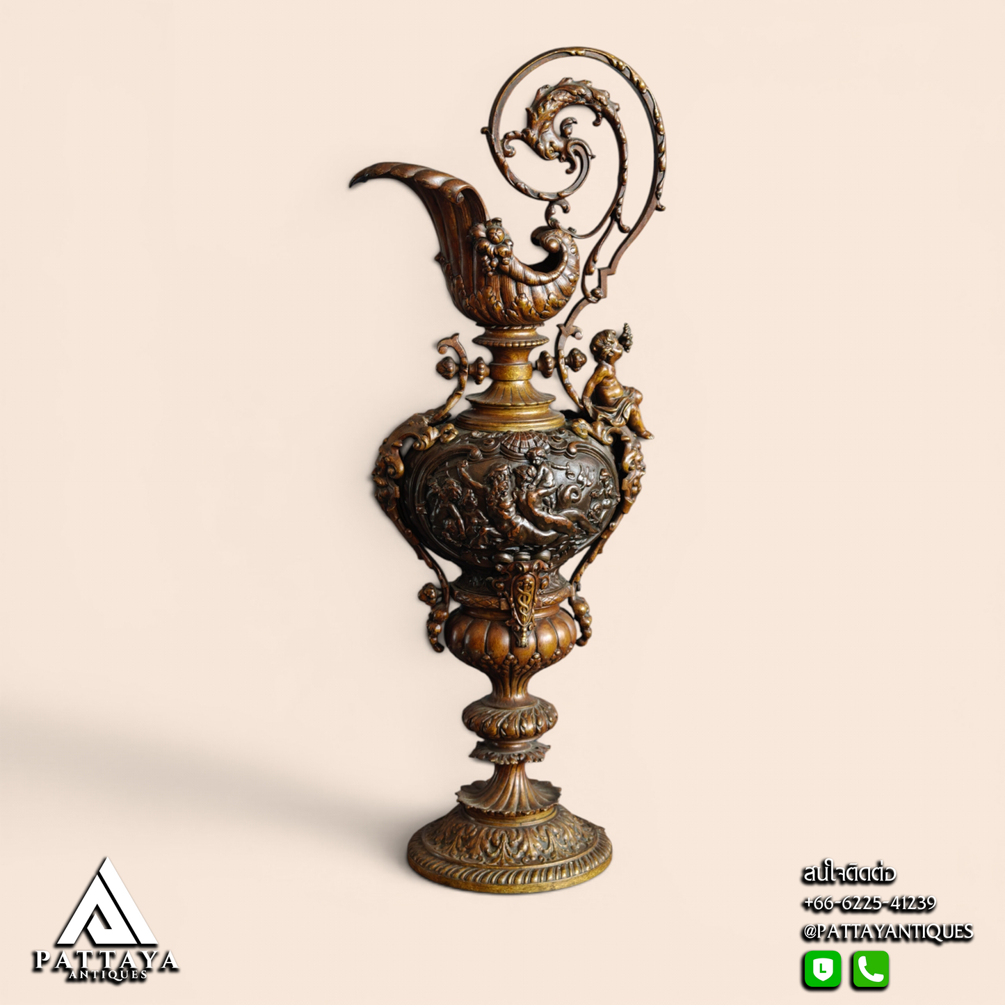 19th Century Bronze French Renaissance Style Ewer