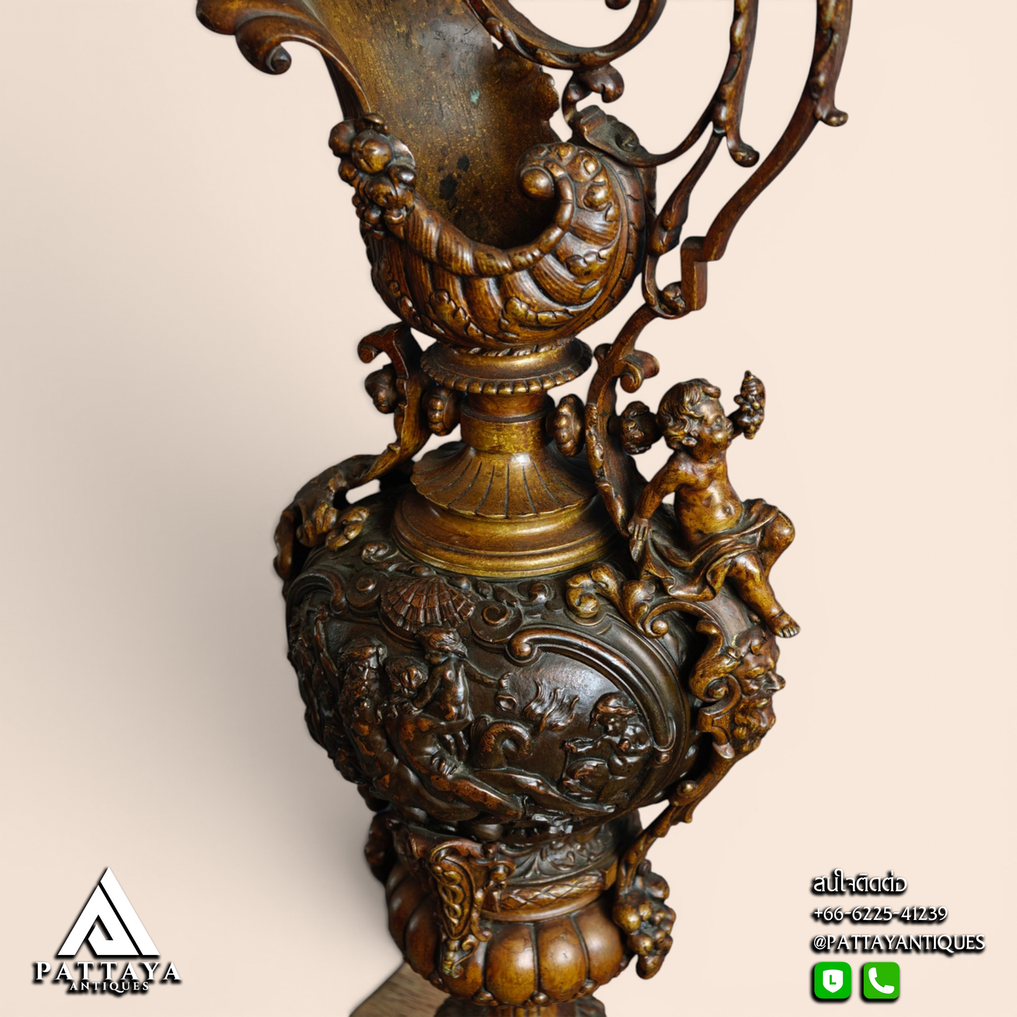 19th Century Bronze French Renaissance Style Ewer