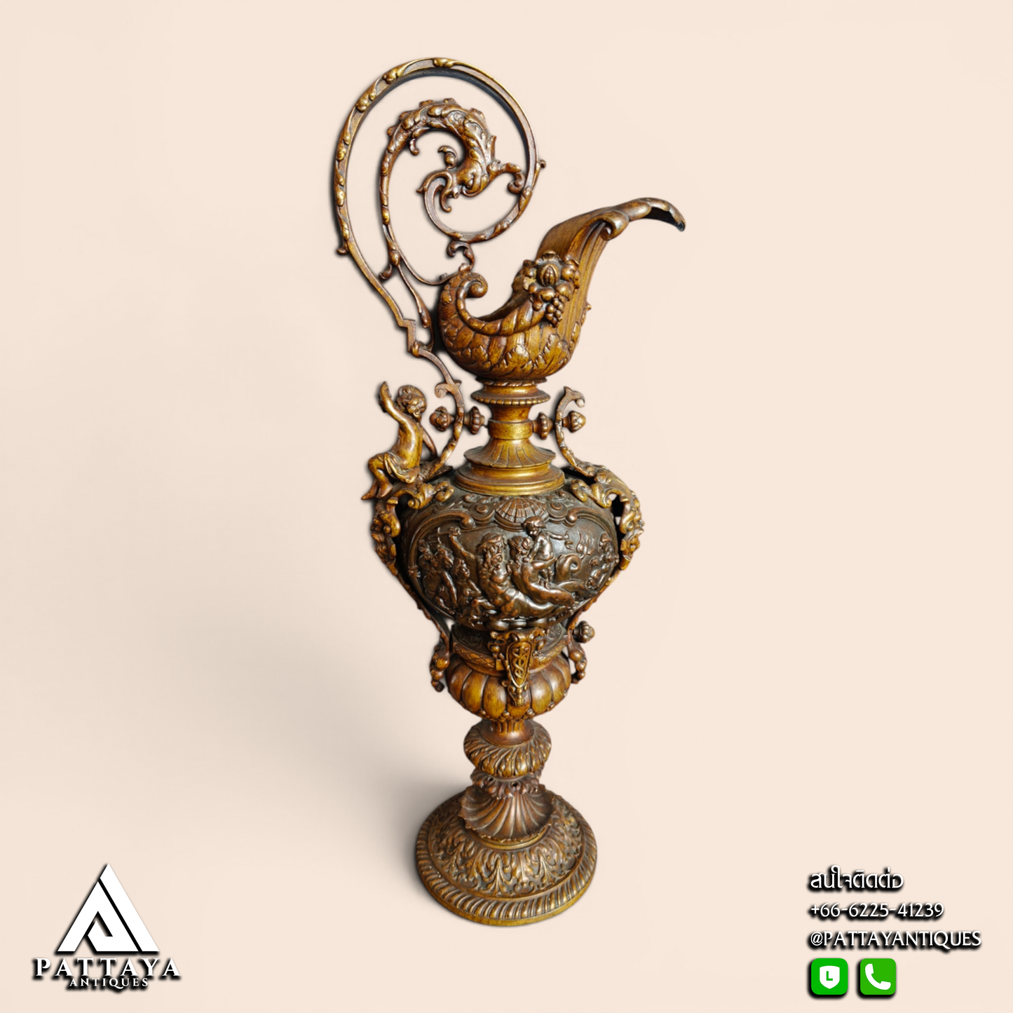 19th Century Bronze French Renaissance Style Ewer