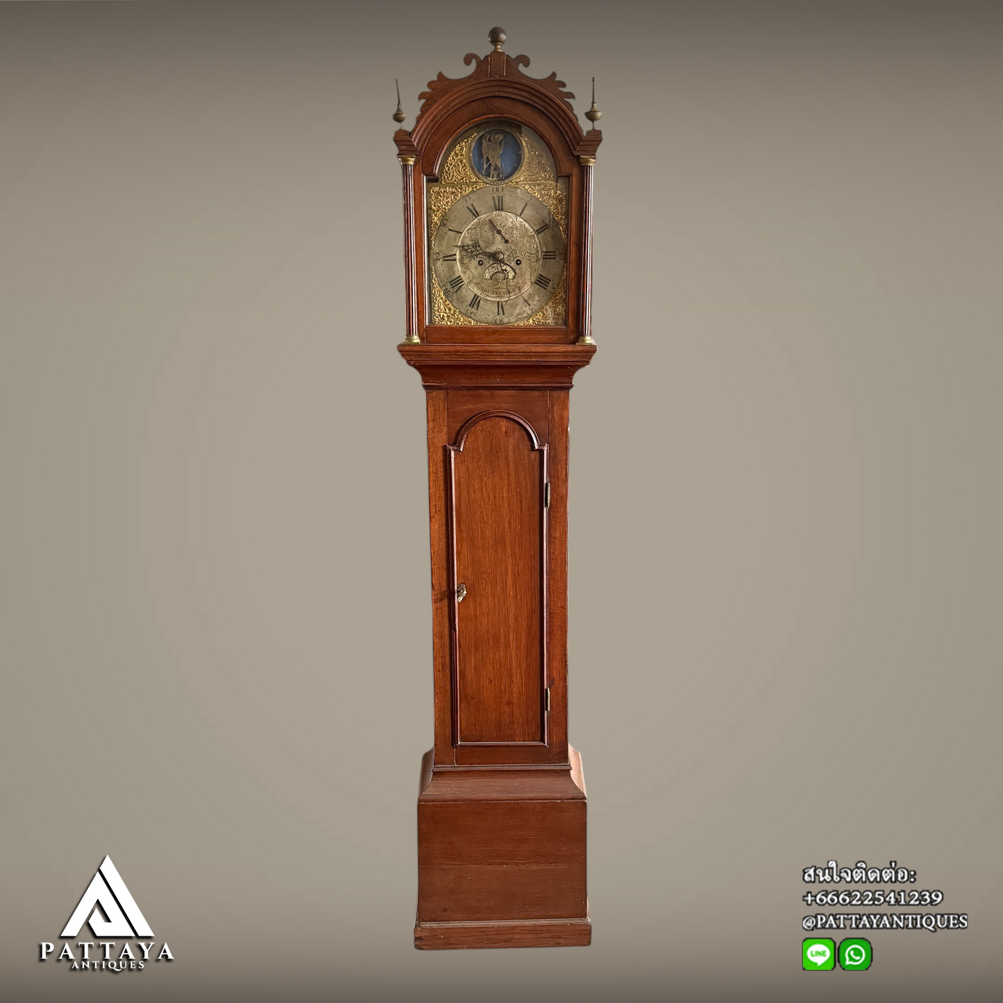 Antique long case Grandfather clock by Thomas Willson Dunstable