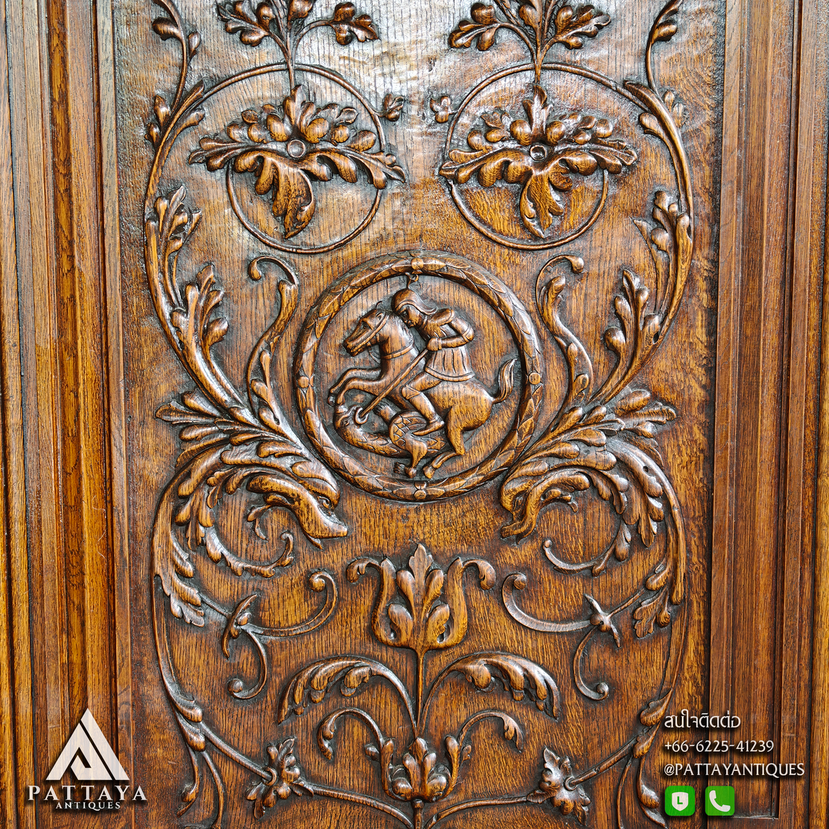 19th Century Renaissance Style Oak French Hall-Bench