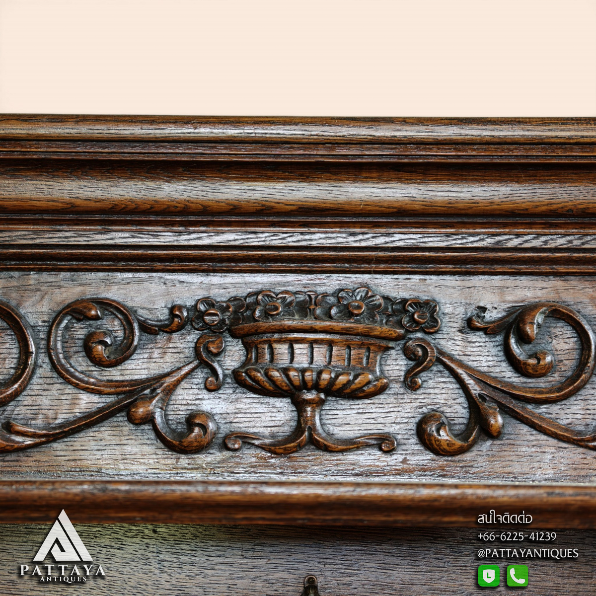 19th Century Renaissance Style Oak French Hall-Bench