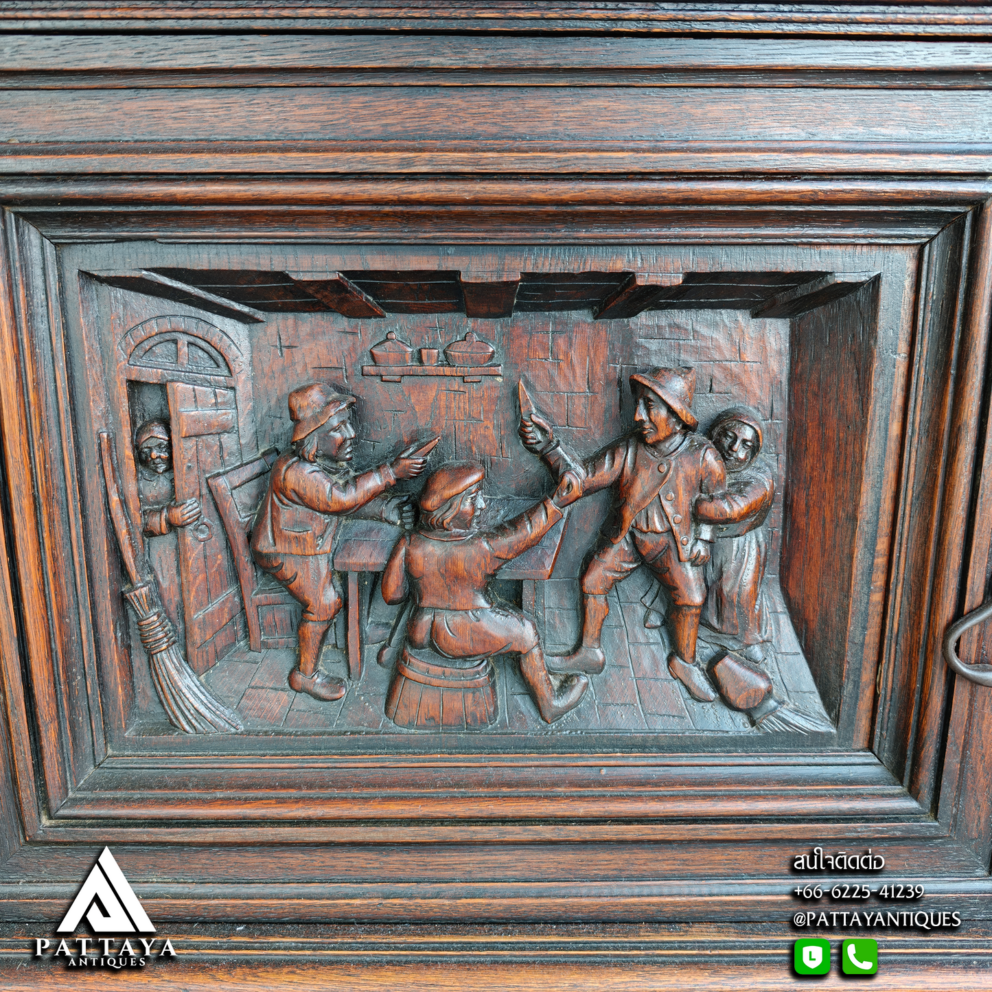Antique Baroque Style Sideboard