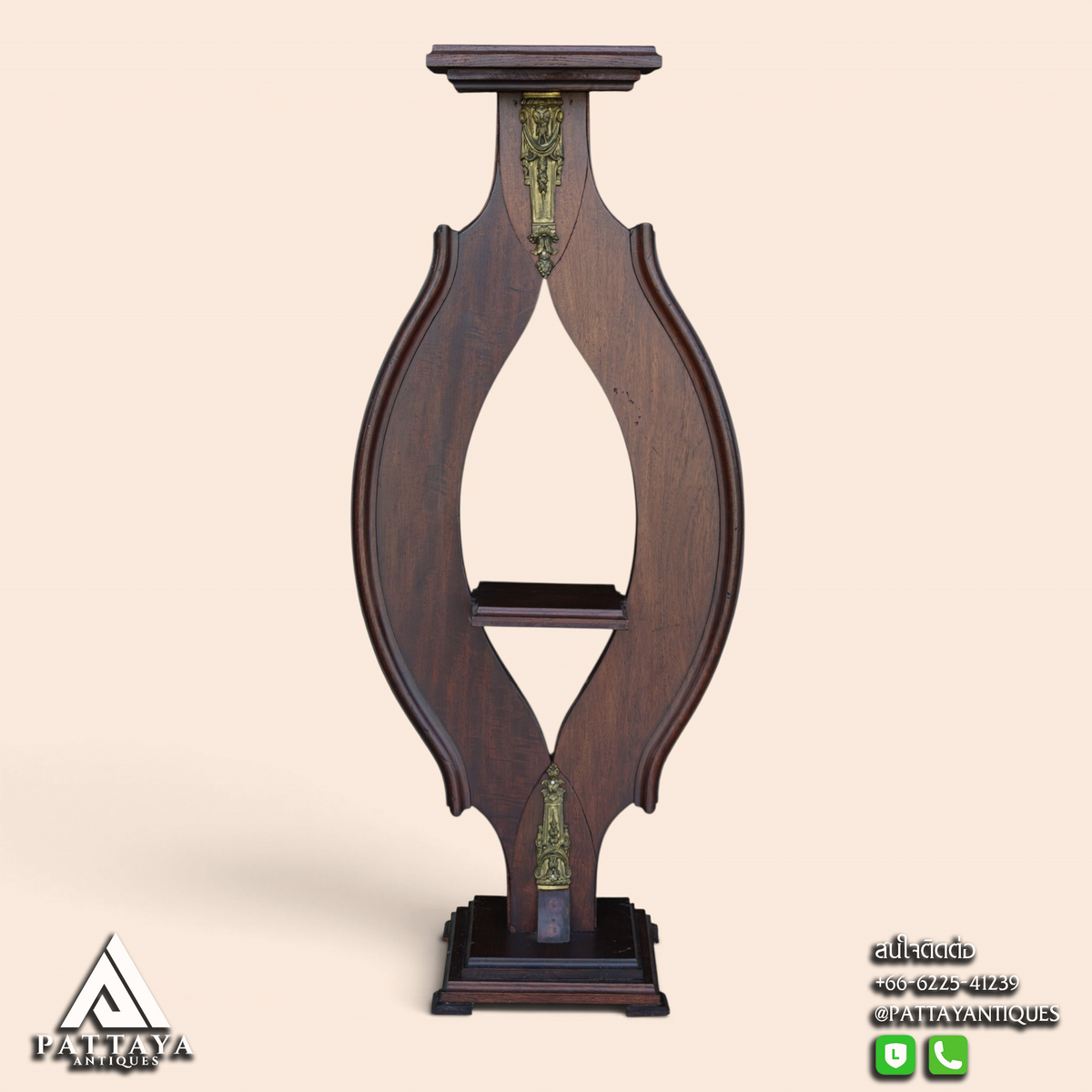 Antique Stand with Bronze Ornaments