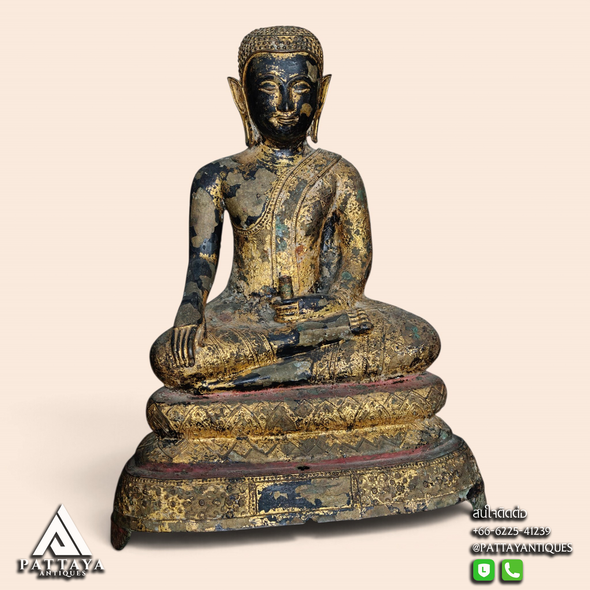 Antique Thai Rattanakosin Buddha