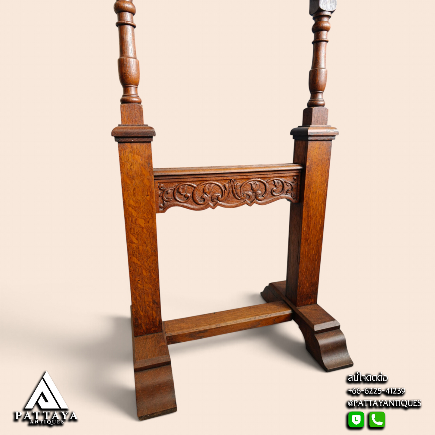 19th Century Carved Oak Bible Stand
