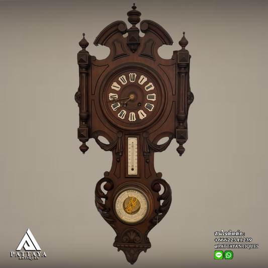 Antique weather station wall clock