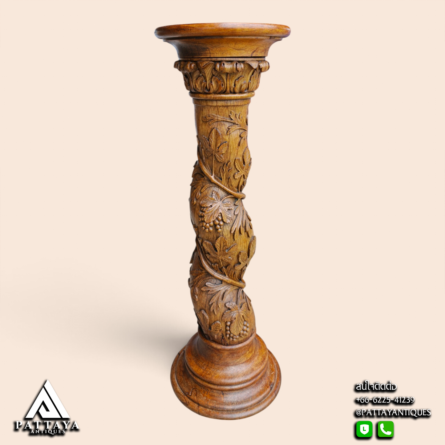 19th Century Oak Carved Stand