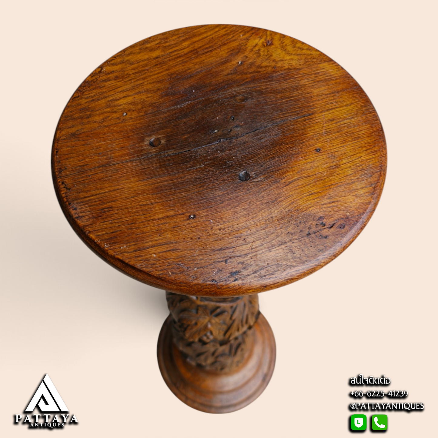 19th Century Oak Carved Stand