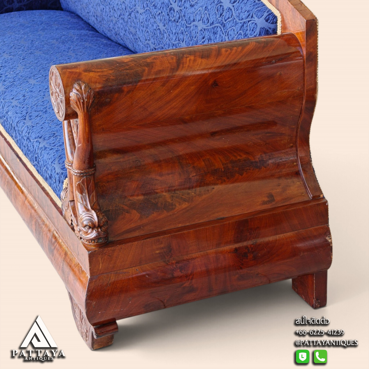19th Century Charles X Style Sofa (Reupholstered)