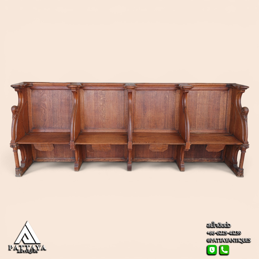 Antique Church Pew 4 Seats