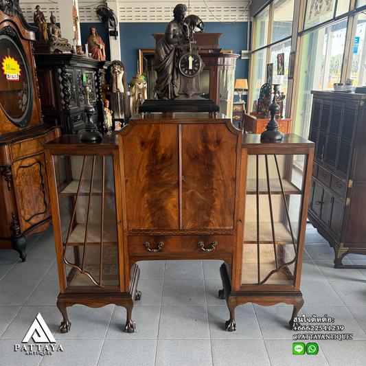 Edwardian glazed display cabinet