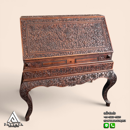 Early 20th Century intricately carved Bureau