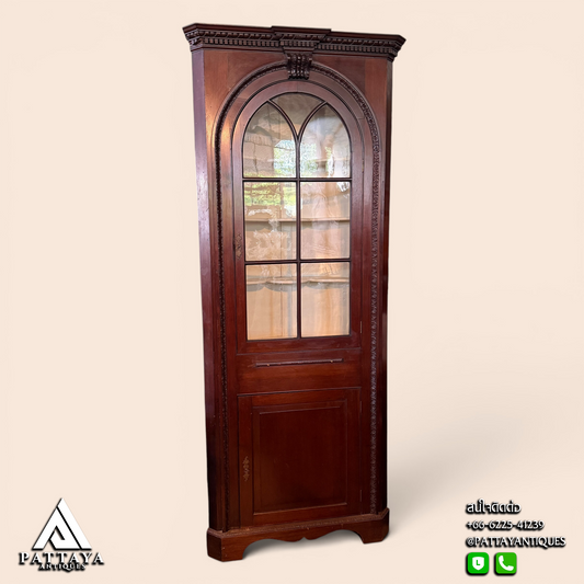 Large 19th Century Corner Display Cabinet