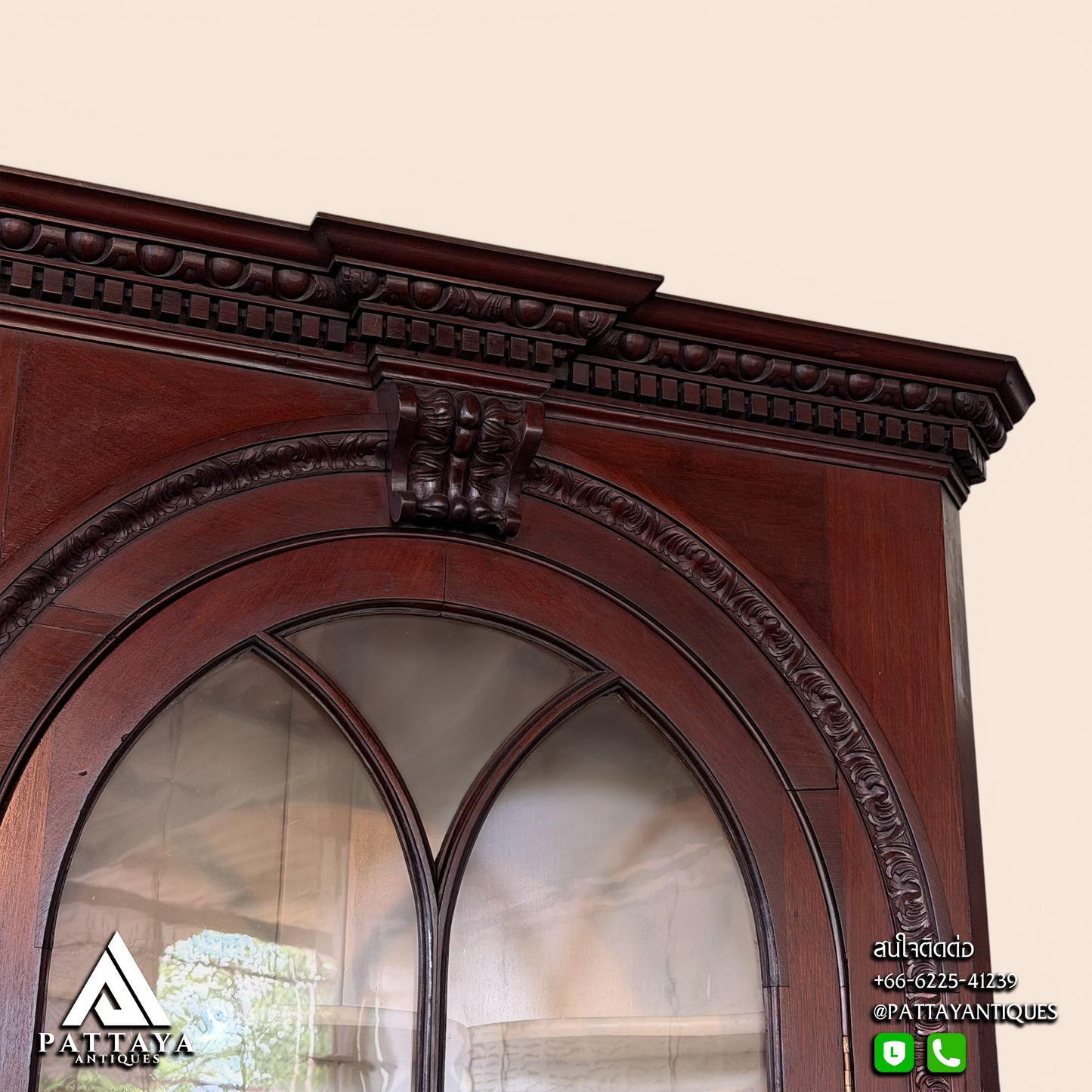 Large 19th Century Corner Display Cabinet