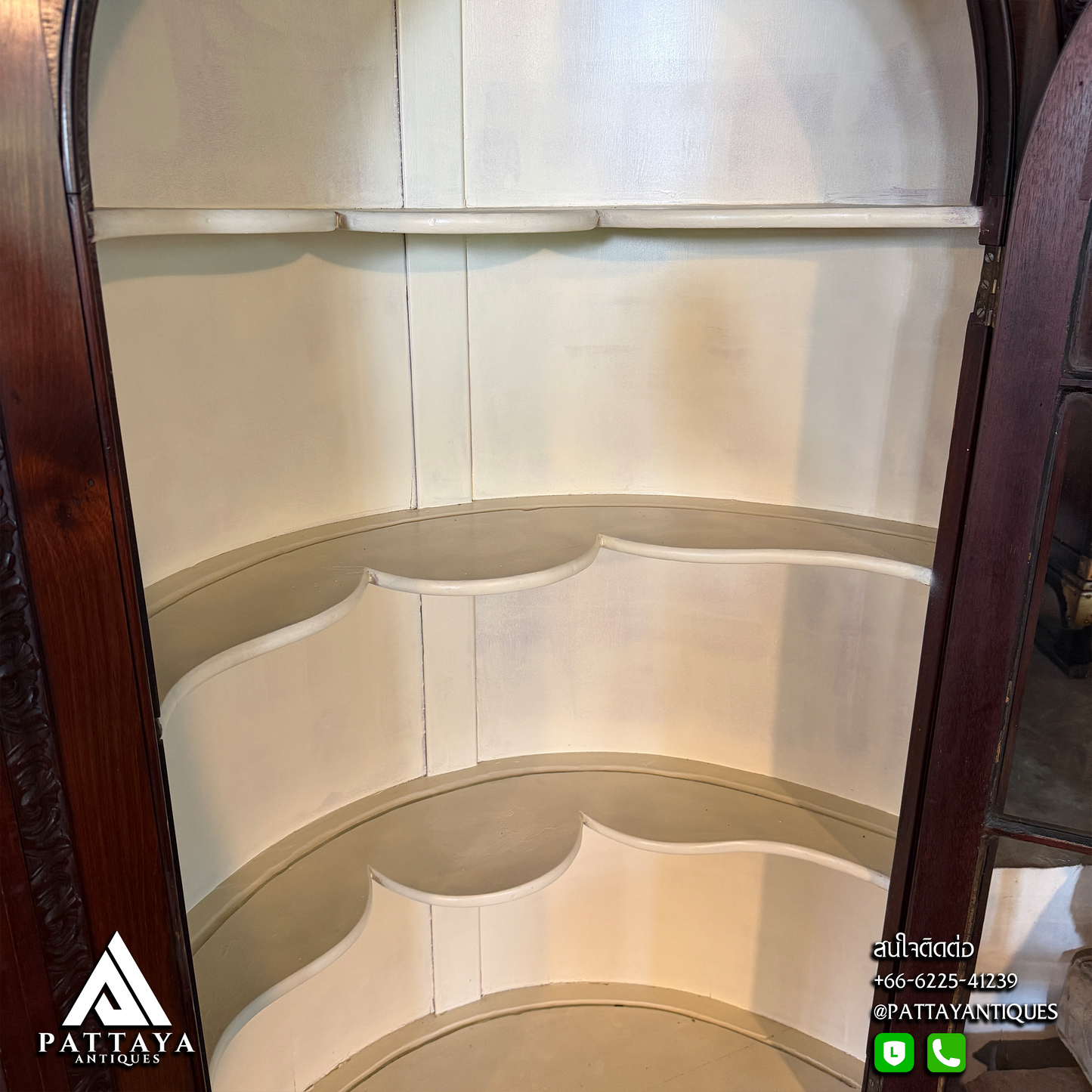 Large 19th Century Corner Display Cabinet