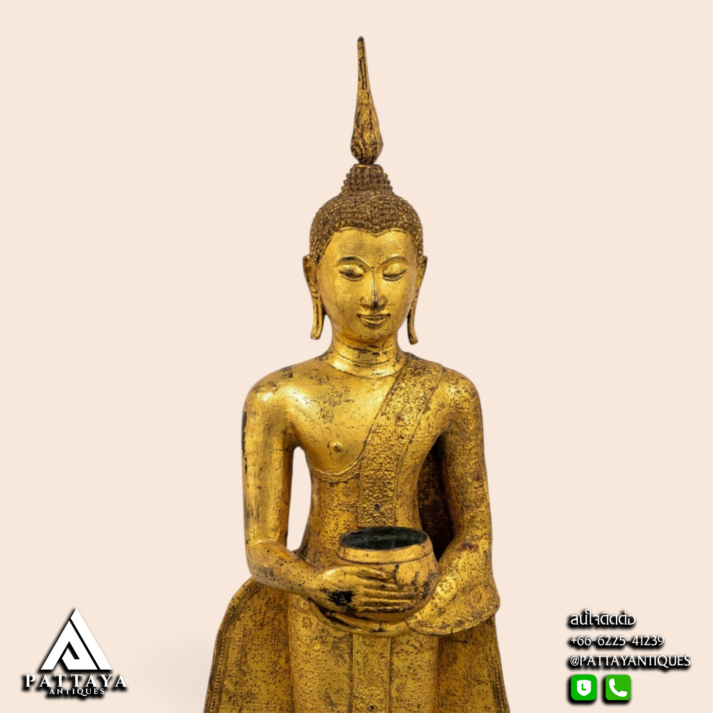 Large 19th Century Standing Buddha