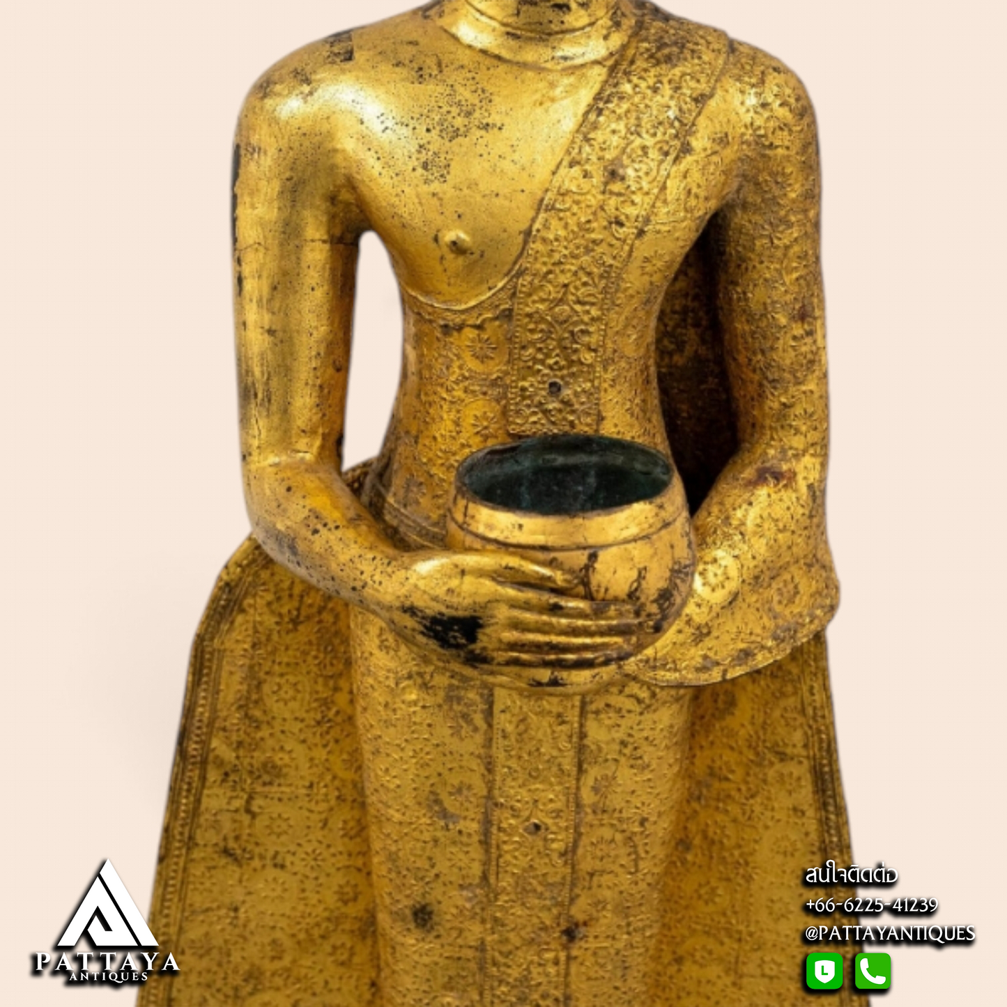 Large 19th Century Standing Buddha