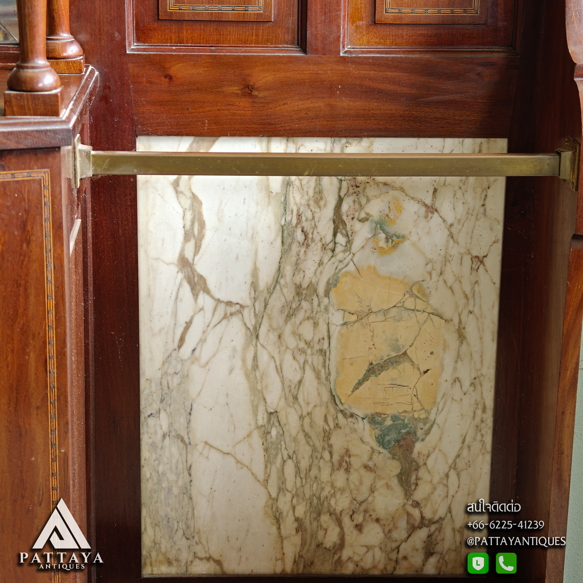 Very Large Art Nouveau Style Hall Bench