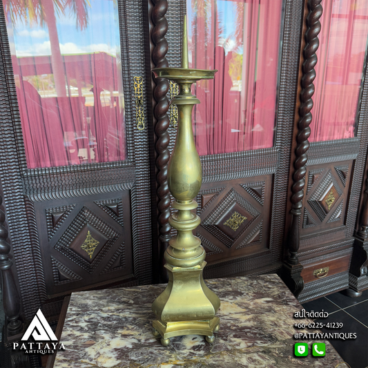 Large Brass Church Candlestick