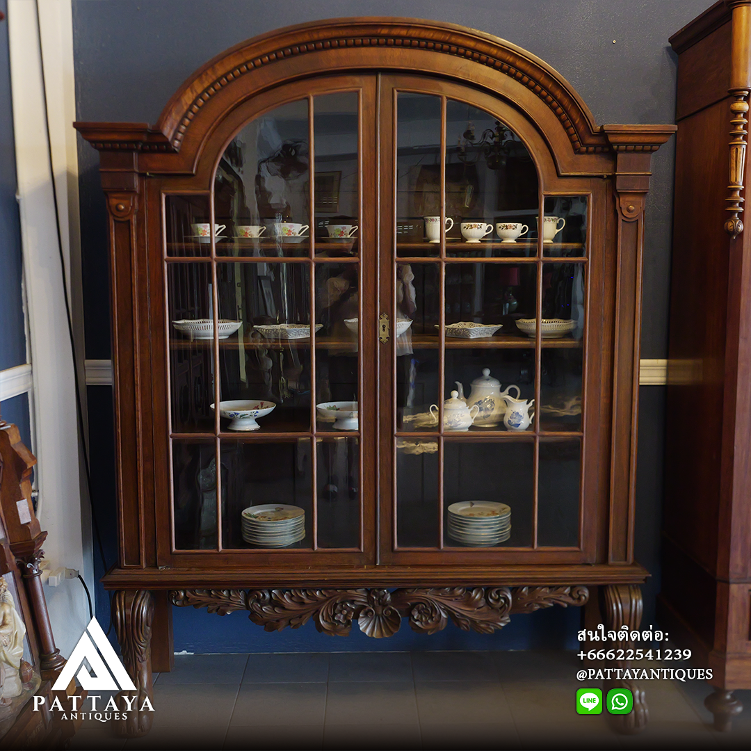 ตู้โชว์โบราณยุค Colonial เชลขาสิง – Pattaya Antiques