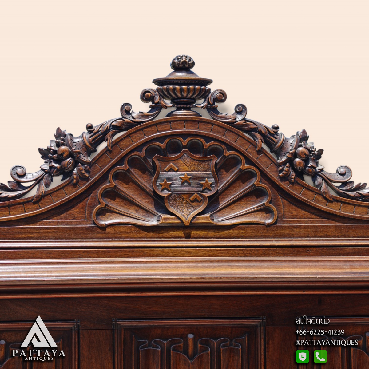 Large 19th Century Gothic Revival Hall Bench