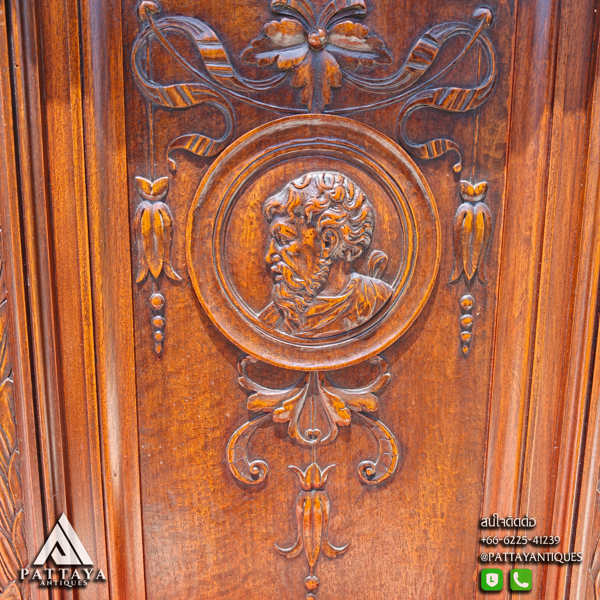 Large 19th Century Gothic Revival Hall Bench