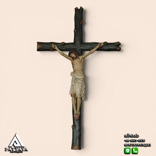 Large Plaster Crucifix