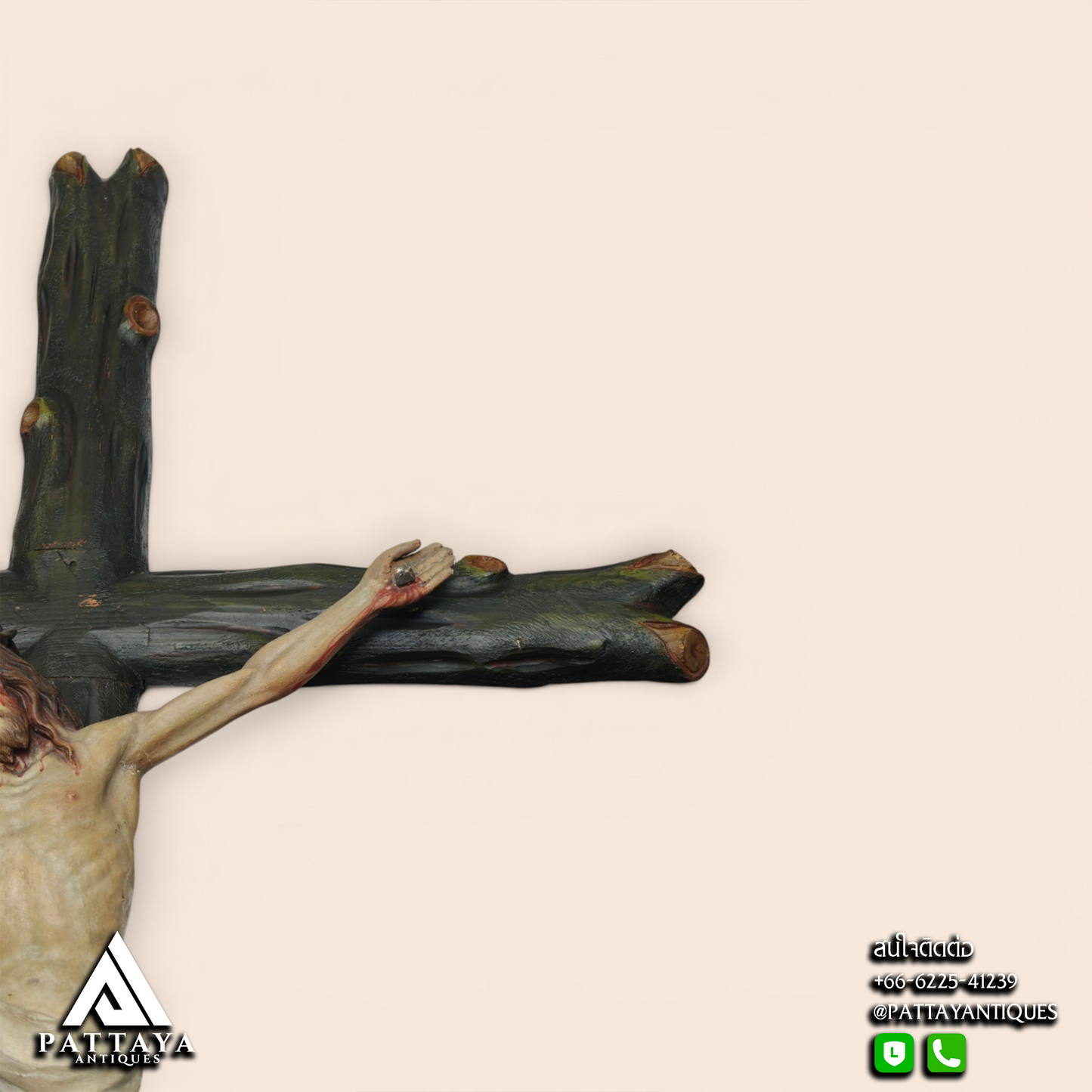 Large Plaster Crucifix