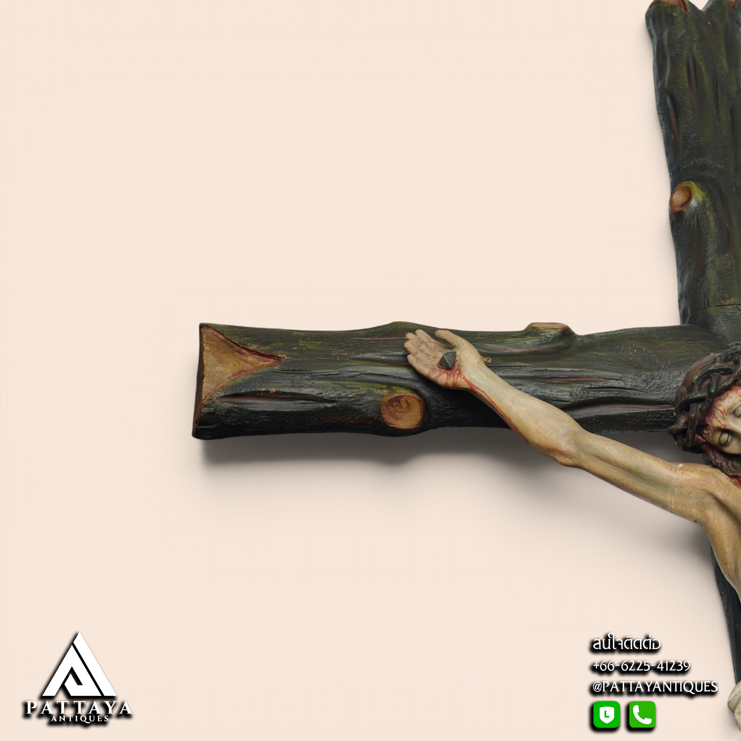 Large Plaster Crucifix