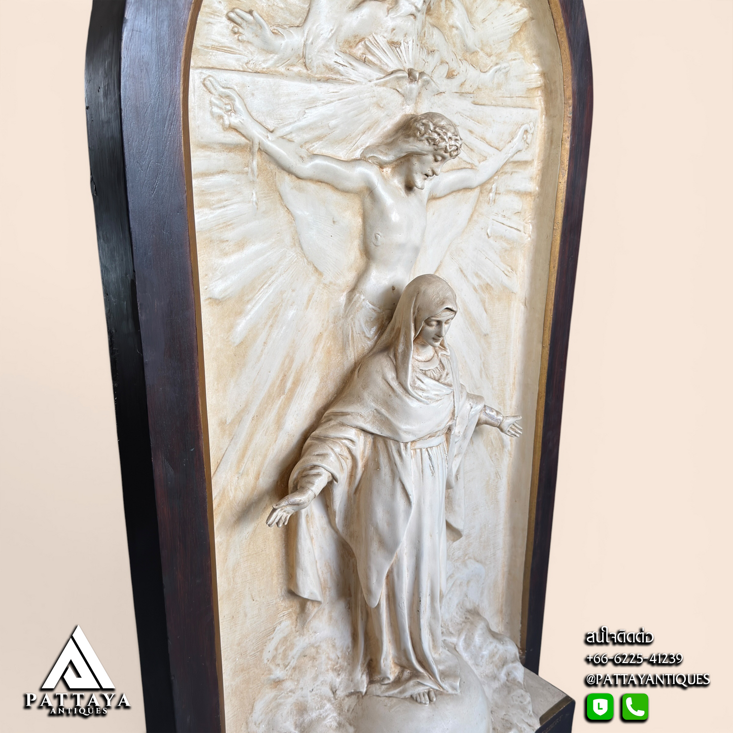 Large Plaster Church Relief