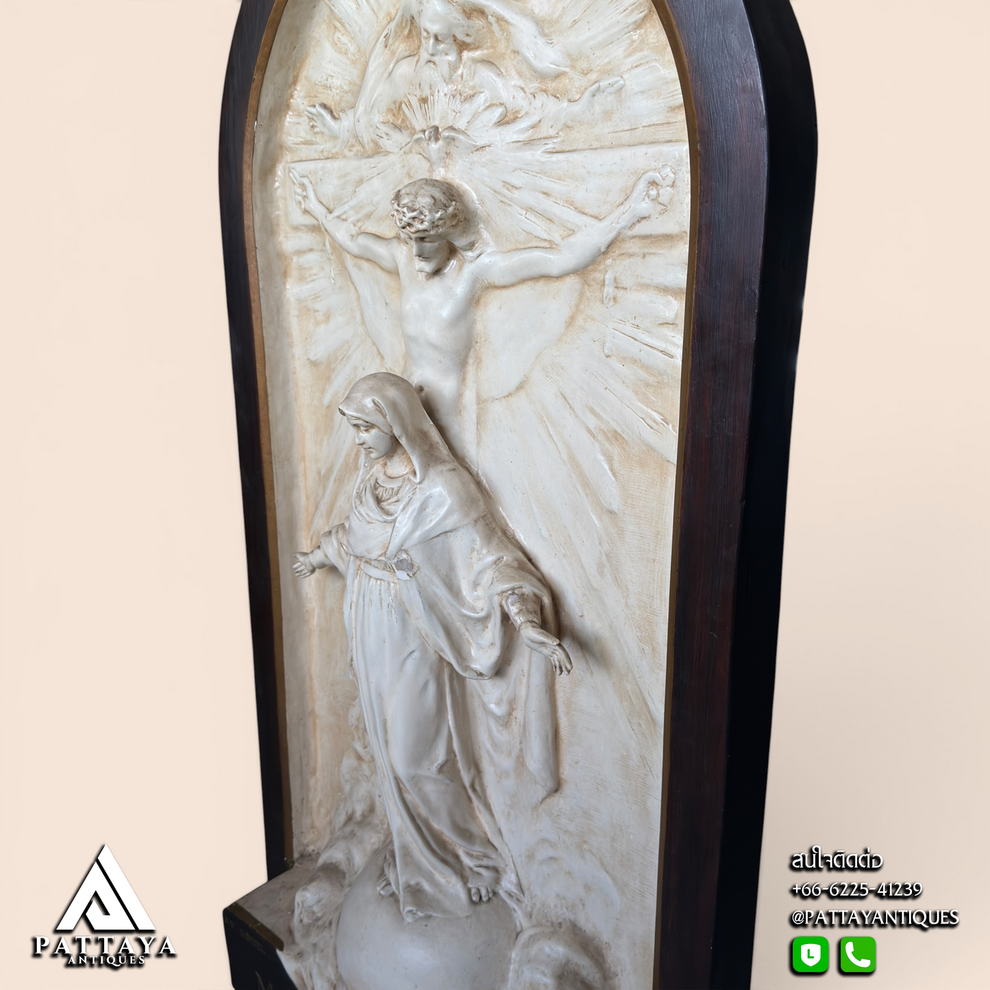 Large Plaster Church Relief